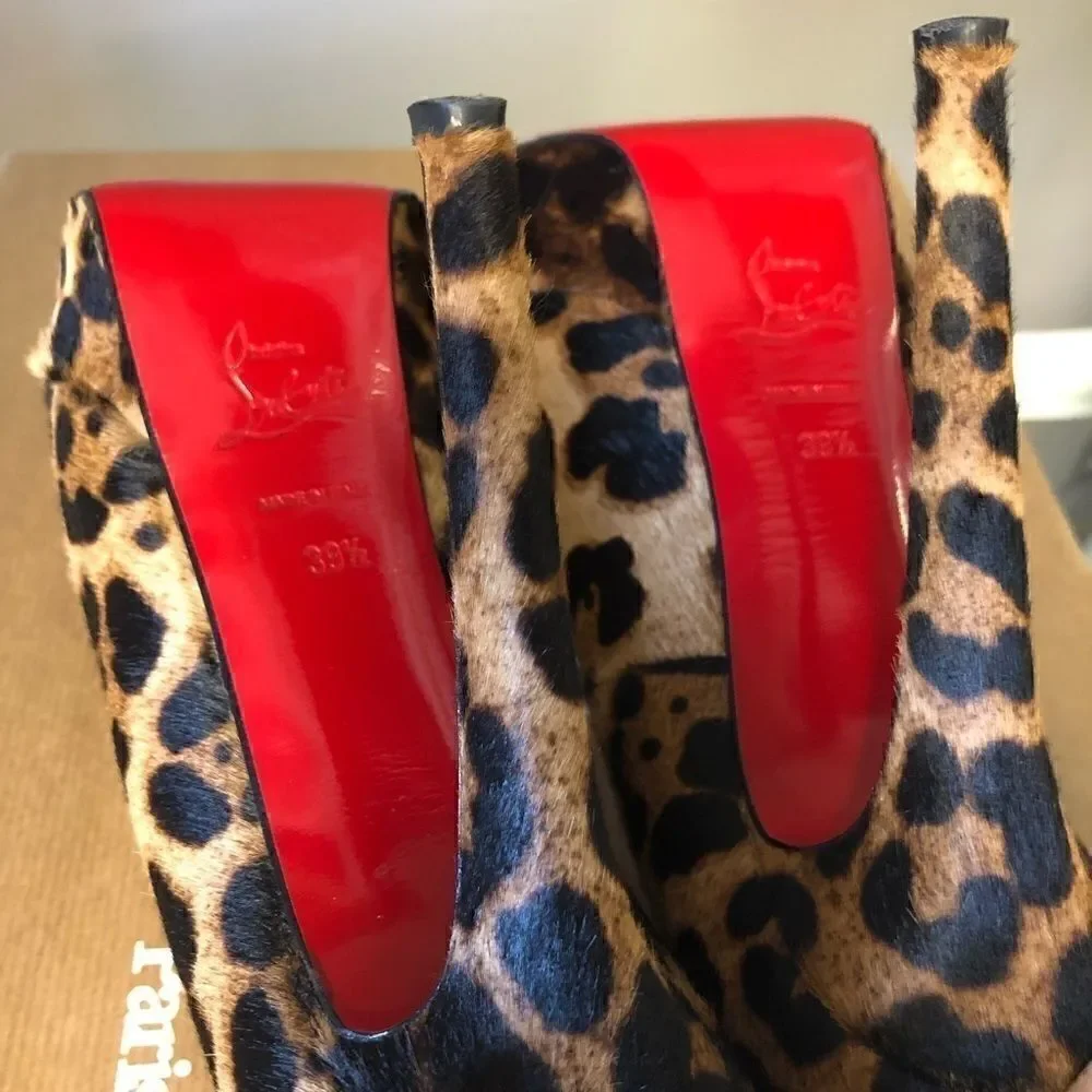 Christian Louboutin Leopard Platform Forms 39.5